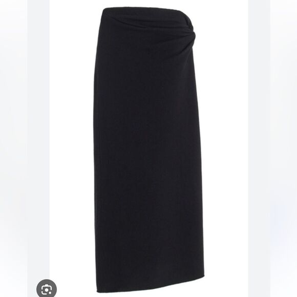 $650 Marina Moscone Twist Wool And Cashmere-Blend Midi Skirt NWT - Picture 5 of 10
